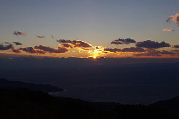 駿河湾越しの夕陽
